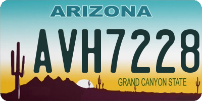 AZ license plate AVH7228