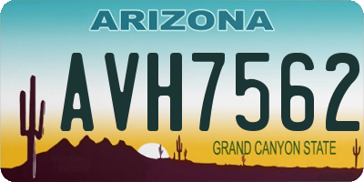 AZ license plate AVH7562