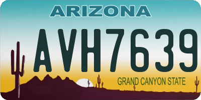 AZ license plate AVH7639