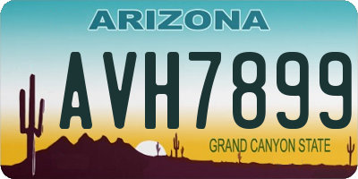 AZ license plate AVH7899