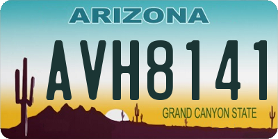 AZ license plate AVH8141