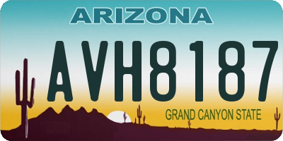 AZ license plate AVH8187