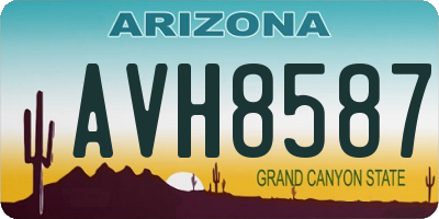 AZ license plate AVH8587