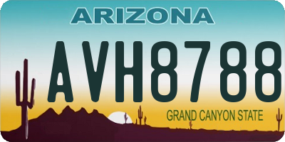 AZ license plate AVH8788