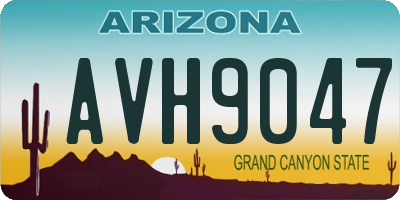 AZ license plate AVH9047