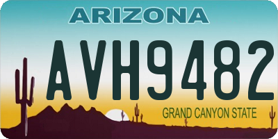 AZ license plate AVH9482