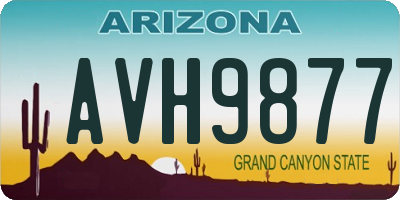 AZ license plate AVH9877