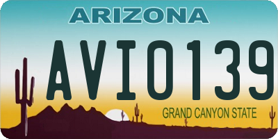 AZ license plate AVI0139