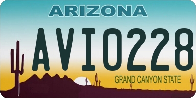 AZ license plate AVI0228