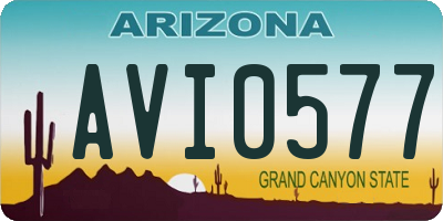 AZ license plate AVI0577