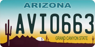 AZ license plate AVI0663