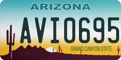 AZ license plate AVI0695