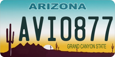 AZ license plate AVI0877