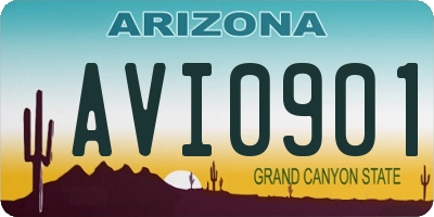 AZ license plate AVI0901