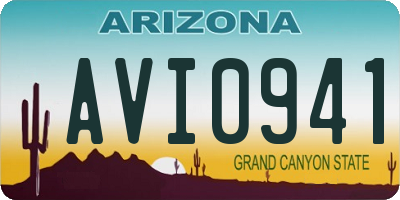 AZ license plate AVI0941