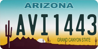 AZ license plate AVI1443