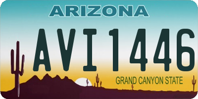 AZ license plate AVI1446