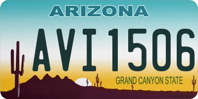 AZ license plate AVI1506