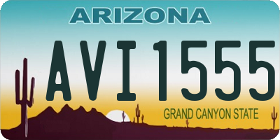 AZ license plate AVI1555