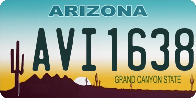 AZ license plate AVI1638
