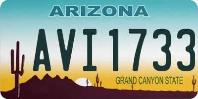 AZ license plate AVI1733
