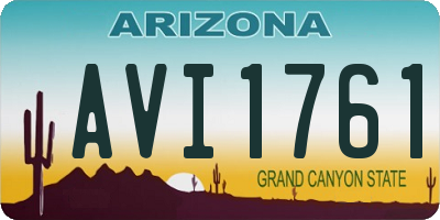 AZ license plate AVI1761
