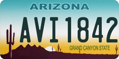 AZ license plate AVI1842