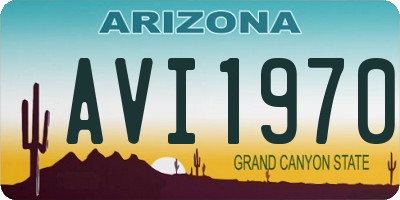 AZ license plate AVI1970