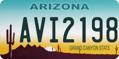 AZ license plate AVI2198