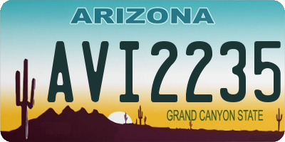 AZ license plate AVI2235
