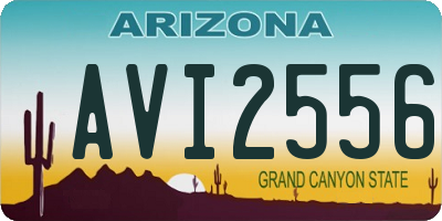 AZ license plate AVI2556