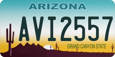 AZ license plate AVI2557