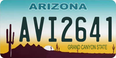 AZ license plate AVI2641