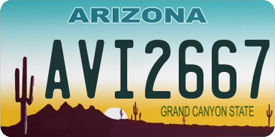 AZ license plate AVI2667