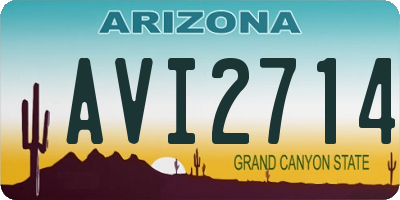 AZ license plate AVI2714