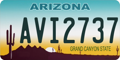 AZ license plate AVI2737