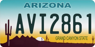 AZ license plate AVI2861