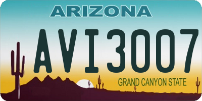 AZ license plate AVI3007