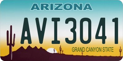 AZ license plate AVI3041