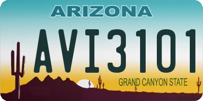AZ license plate AVI3101