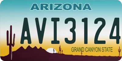 AZ license plate AVI3124
