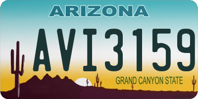 AZ license plate AVI3159