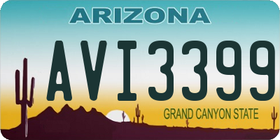 AZ license plate AVI3399