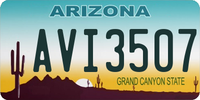 AZ license plate AVI3507