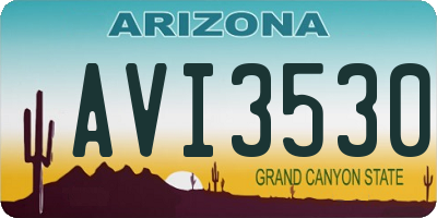 AZ license plate AVI3530