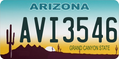 AZ license plate AVI3546