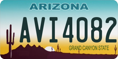 AZ license plate AVI4082