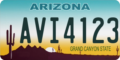 AZ license plate AVI4123