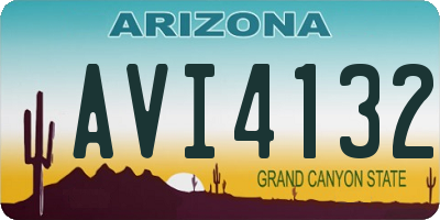 AZ license plate AVI4132