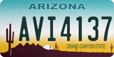 AZ license plate AVI4137